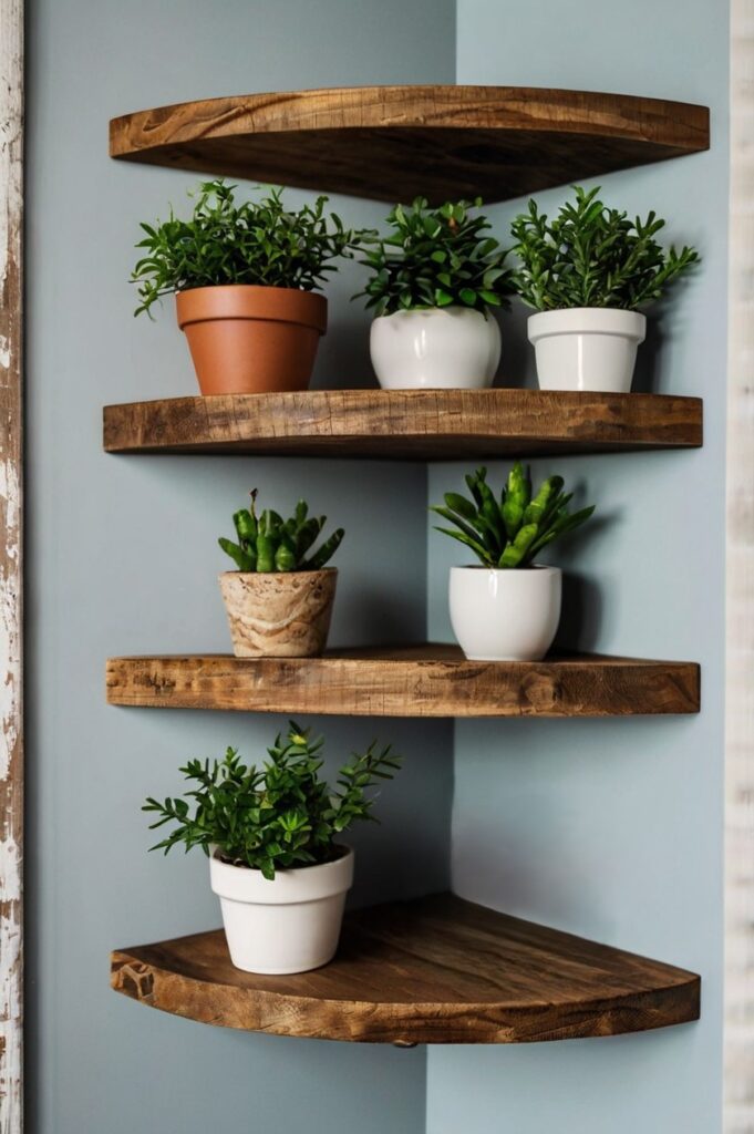 Corner Plant Shelves
