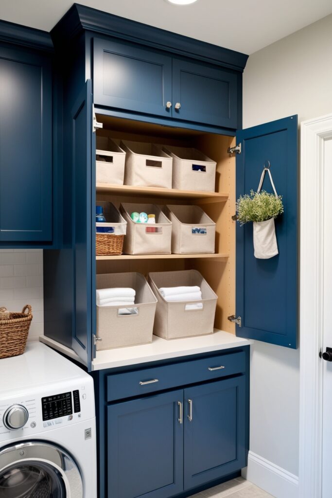 Cabinets organizers for the laundry room