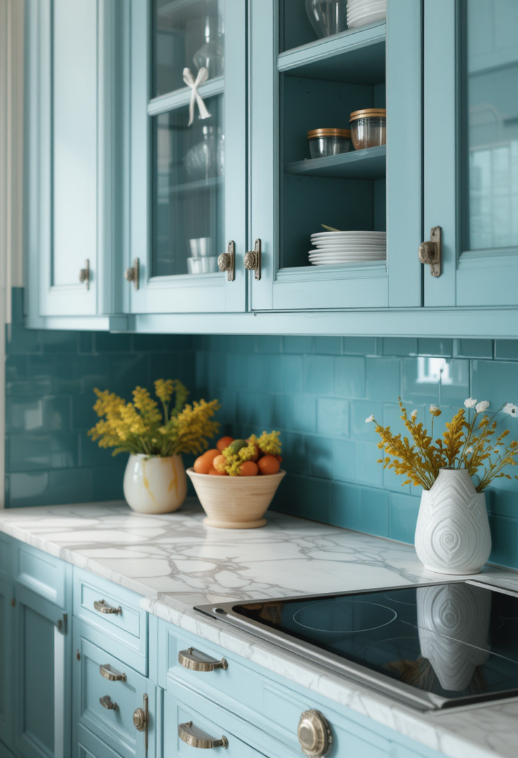 beautiful kitchen with closed cabinets