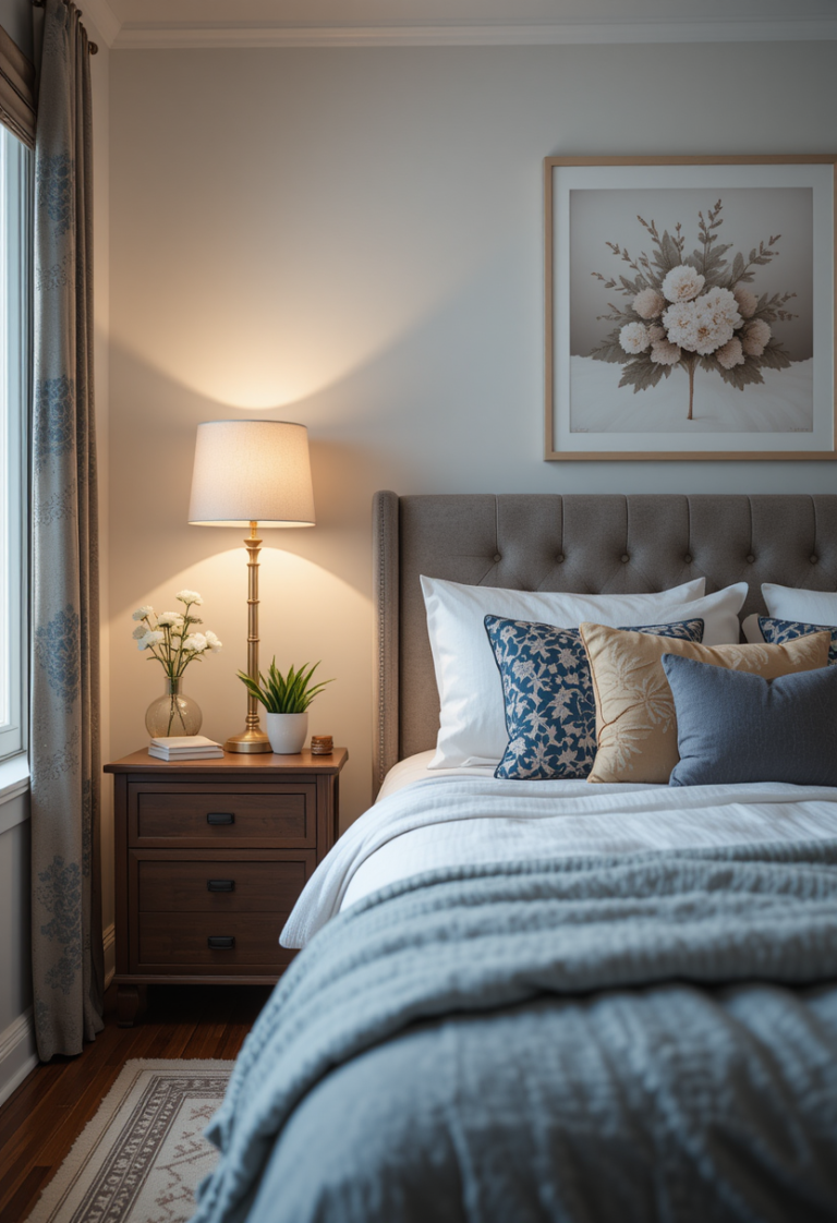 small master bedroom organization