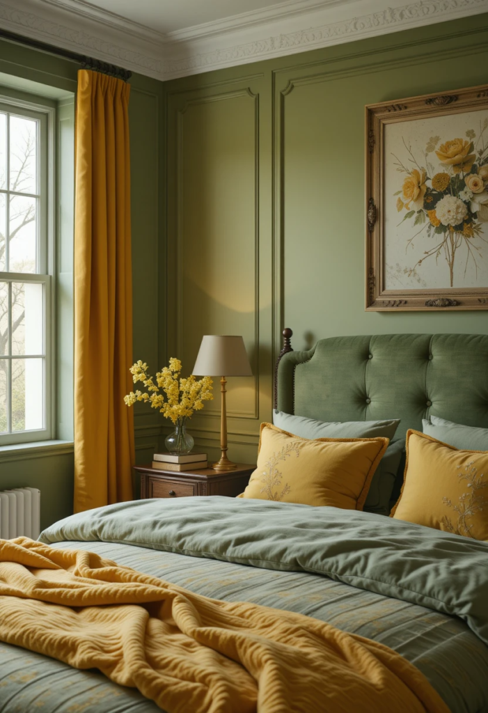 sage green bedroom