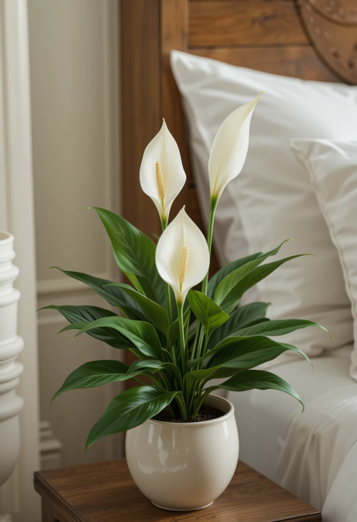 peace lily a bedroom plant