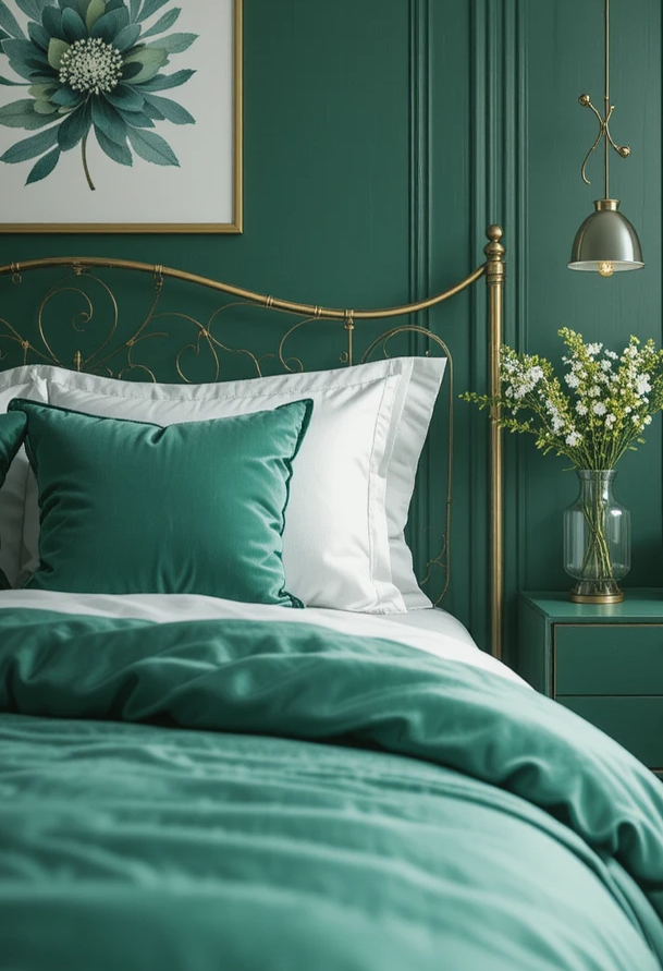 20 Gorgeous Emerald Green Bedroom Ideas for a Lush Look