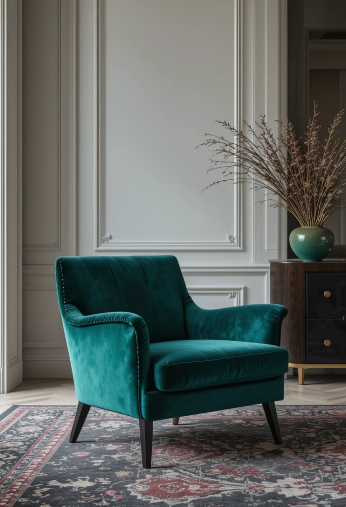 velvet accent chair