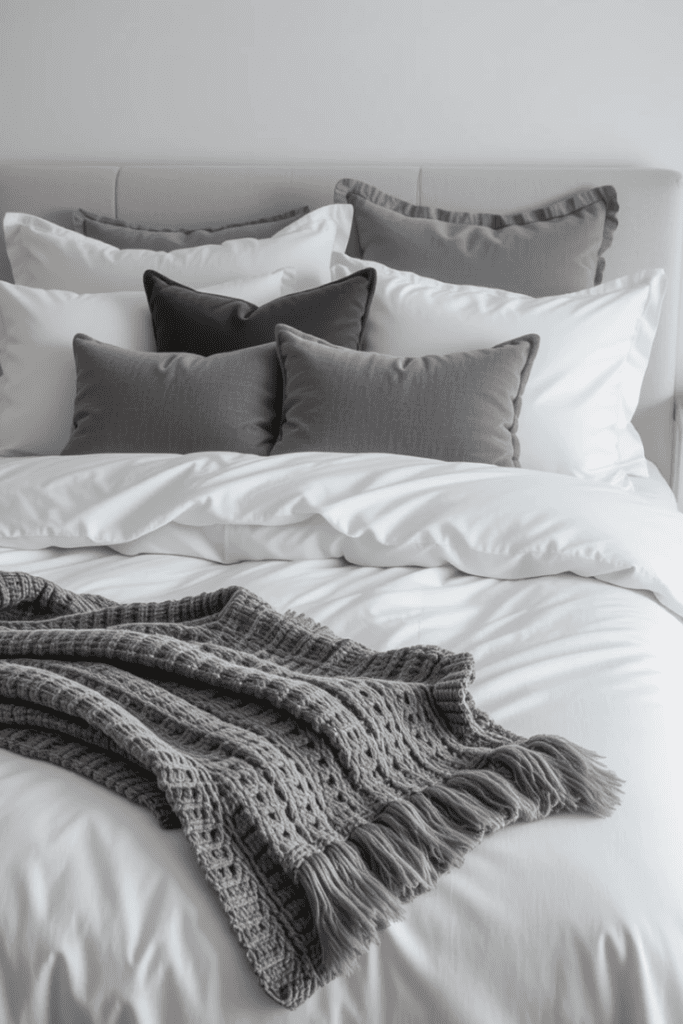 White and Gray Bedroom