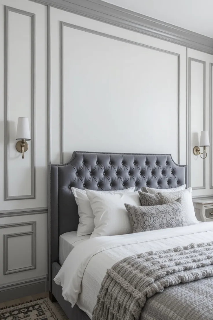 White and Gray Bedroom